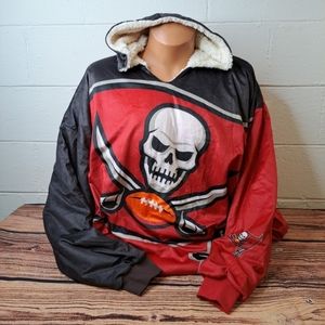 Tampa Bay Buccaneers Reversible Hooded NFL Team Apparel Jacket with Pockets